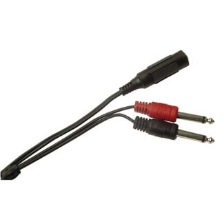 Electrovision 6,35mm Jack (v) - 2x 6,35mm Jack (m) mono audio splitter kabel - 2 meter
