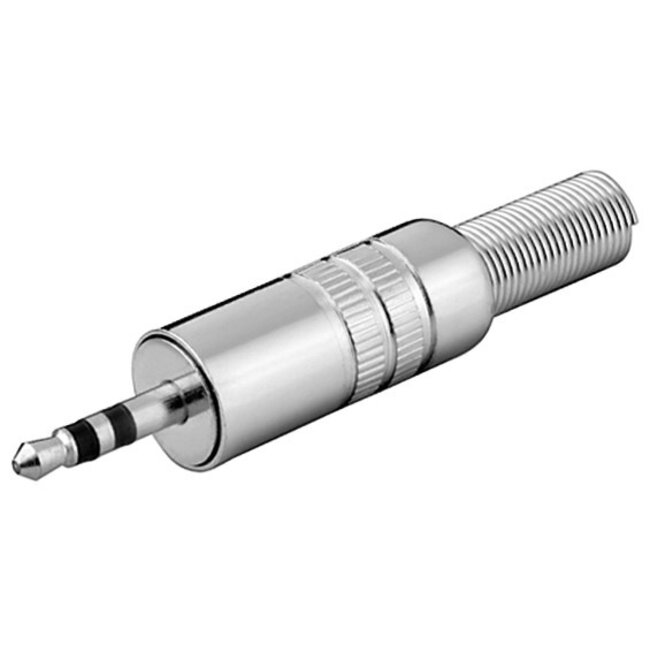 3,5mm Jack (m) connector - metaal - 3-polig / stereo
