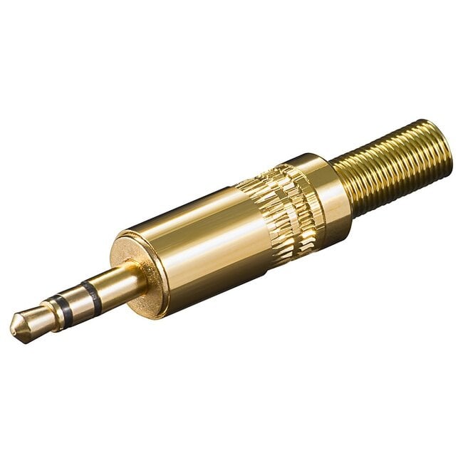 3,5mm Jack (m) connector - metaal verguld - 3-polig / stereo