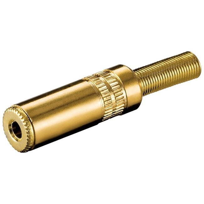 3,5mm Jack (v) connector - metaal verguld - 3-polig / stereo
