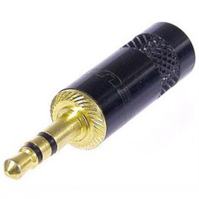 REAN NYS231BG 3,5mm Jack (m) connector - metaal - 3-polig / stereo