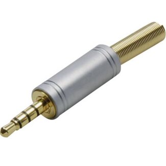 BKL BKL 3,5mm Jack (m) connector - verchroomd metaal - 4-polig / stereo