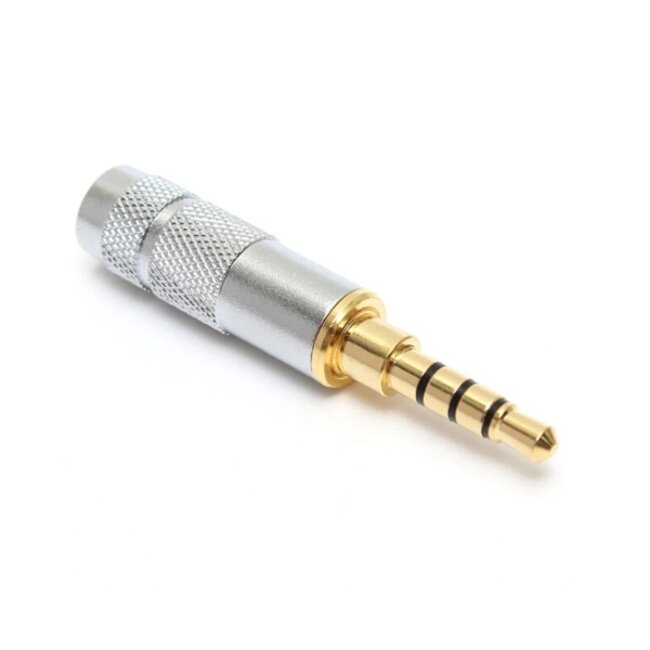 3,5mm Jack (m) connector - metaal - 4-polig / stereo