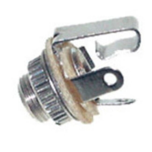 3,5mm Jack (v) inbouw connector - metaal - 3 soldeerpunten / stereo