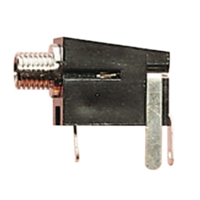 3,5mm Jack (v) inbouw connector - plastic - 3 soldeerpunten / mono