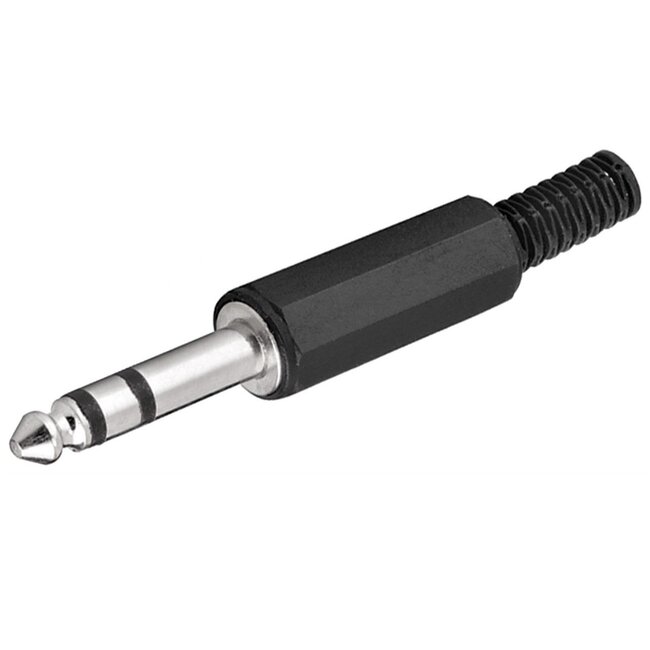 6,35mm Jack (m) connector - plastic - 3-polig / stereo