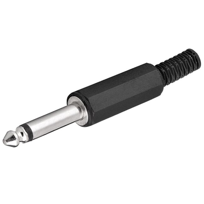 6,35mm Jack (m) connector - plastic - 2-polig / mono