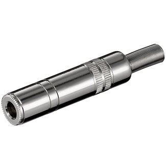 S-Impuls 6,35mm Jack (v) connector - metaal - 2-polig / mono