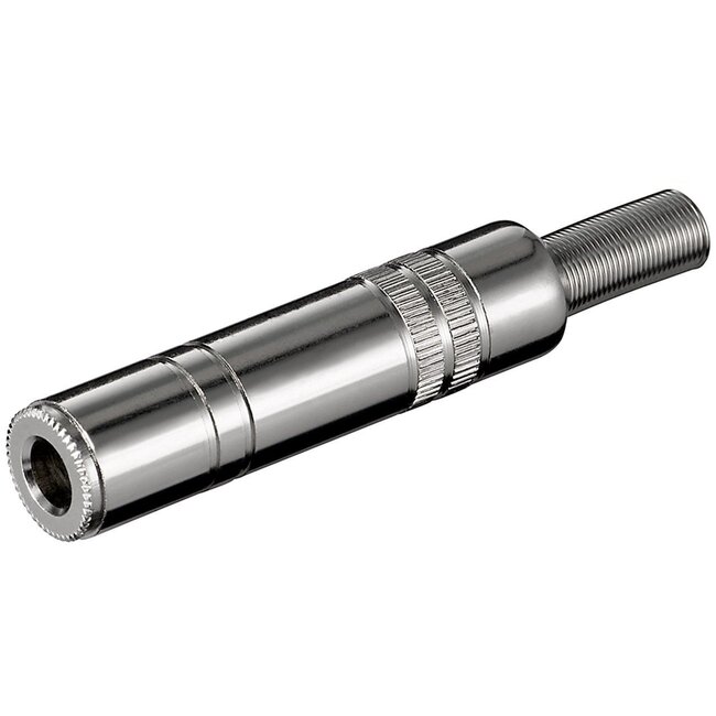 6,35mm Jack (v) connector - metaal - 2-polig / mono