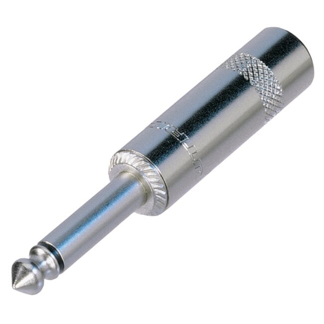REAN NYS224 6,35mm Jack (m) connector - metaal - 2-polig / mono