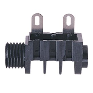 Electrovision 6,35mm Jack (v) inbouw connector - plastic - 2 soldeerpunten / mono