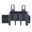 6,35mm Jack (v) inbouw connector - plastic - 2 soldeerpunten / mono