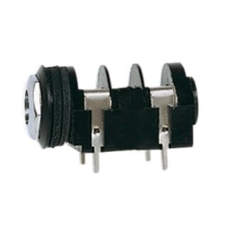 Electrovision 6,35mm Jack (v) PCB connector - plastic - 4 soldeerpunten / mono