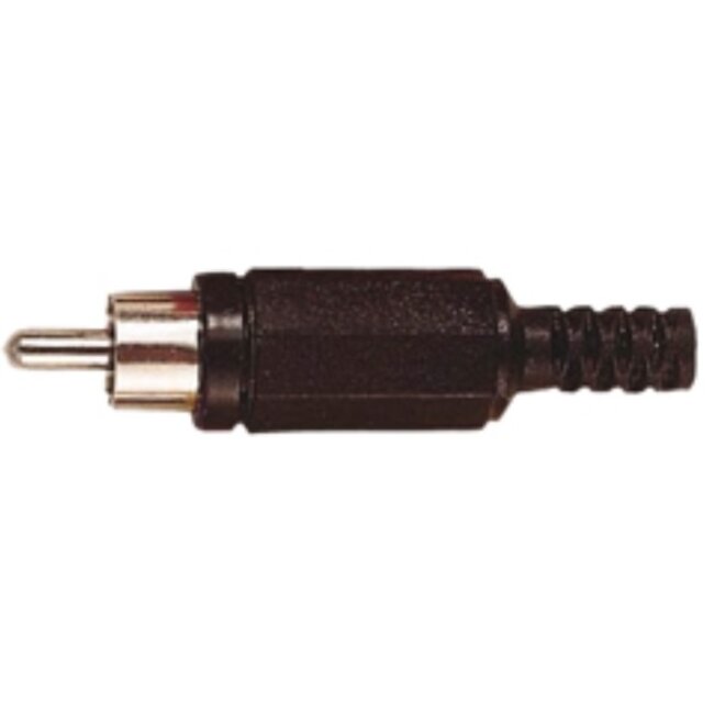 Tulp (m) audio/video connector - plastic / zwart