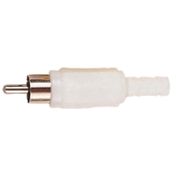 Soldeerbare Mono Tulp Connector (m) - Wit