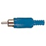 Tulp (m) audio/video connector - plastic / blauw