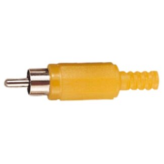 S-Impuls Tulp (m) audio/video connector - plastic / geel