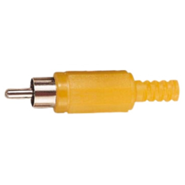 Soldeerbare Mono Tulp Connector (m) - Geel