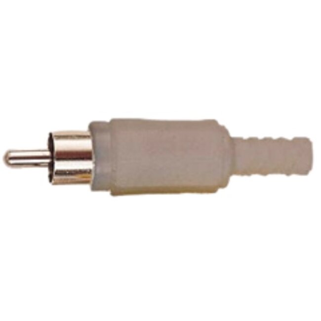 Tulp (m) audio/video connector - plastic / grijs