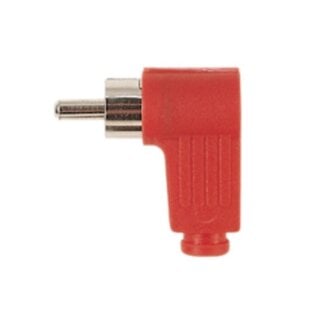 S-Impuls Tulp (m) audio/video connector - haaks - plastic / rood