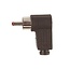 Tulp (m) audio/video connector - haaks - plastic / zwart