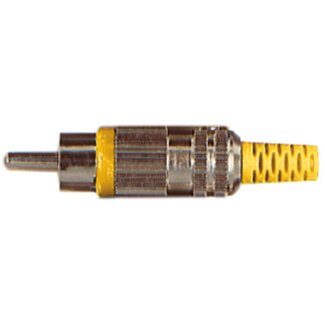 Electrovision Tulp (m) audio/video connector - tot 6mm - metaal/plastic / geel