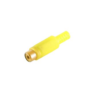 S-Impuls Tulp (v) audio/video connector - verguld - plastic / geel