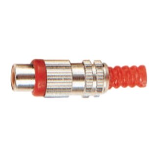 Electrovision Tulp (v) audio/video connector - tot 6mm - metaal/plastic / rood