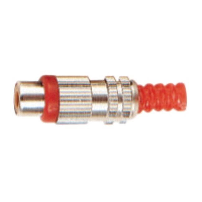 Tulp (v) audio/video connector - tot 6mm - metaal/plastic / rood