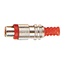 Tulp (v) audio/video connector - tot 6mm - metaal/plastic / rood