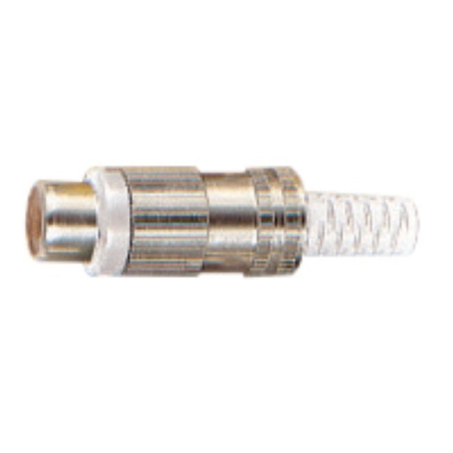 Tulp (v) audio/video connector - tot 6mm - metaal/plastic / wit