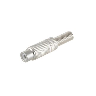 S-Impuls Tulp (v) audio/video connector - tot 6mm - metaal / wit