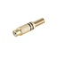 Tulp (v) audio/video connector - tot 6mm - verguld - metaal / zwart