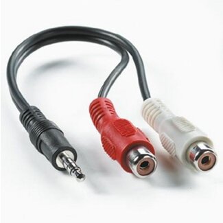 Roline 3,5mm Jack (m) - Tulp (v) stereo audio adapter kabel - 0,20 meter