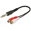 6,35mm Jack (m) - Tulp stereo (v) audio adapter kabel - 0,20 meter