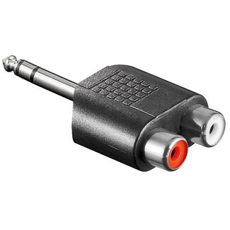 Goobay 6,35mm Jack (m) - Tulp stereo (v) audio adapter