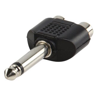 InLine 6,35mm Jack mono (m) - Tulp stereo (v) audio adapter