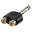 6,35mm Jack mono (m) - Tulp stereo (v) audio adapter