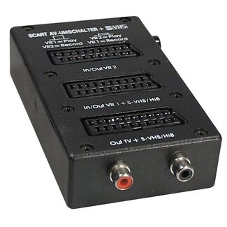 MaxTrack Scart schakelbox met 3 aansluitingen / zwart