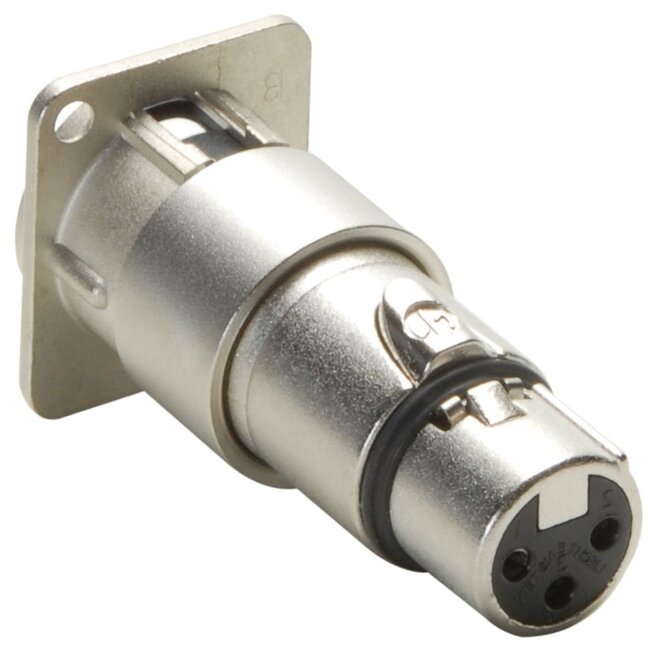 Neutrik NA3MDF XLR (m) - XLR (v) adapter voor paneelinbouw