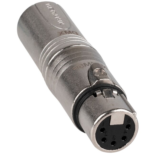 Neutrik NA3M5F 3-pins XLR (m) - 5-pins XLR (v) DMX adapter