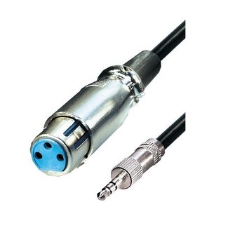 Transmedia XLR (v) - 3,5mm Jack (m) audio adapter kabel - 0,20 meter