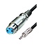 XLR (v) - 3,5mm Jack (m) audio adapter kabel - 0,20 meter