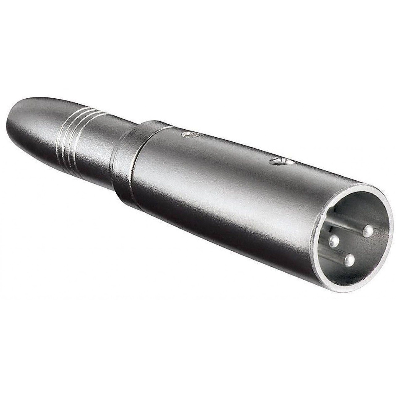XLR 3-pin (m) - 6,35mm Mono Jack (v) Adapter - Metaal