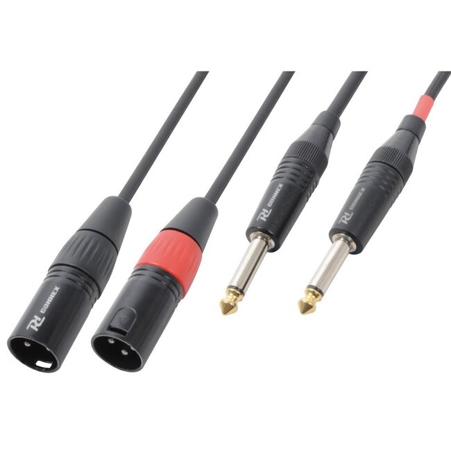PD Connex 2x XLR (m) - 2x 6,35mm Jack (m) audio adapter - 0,15 meter