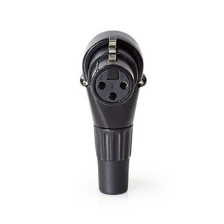 Nedis Nedis XLR 3-pins (v) haakse connector / zwart