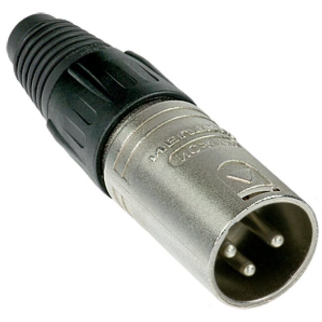 Neutrik NC3MX XLR 3-pins (m) connector / zwart/grijs