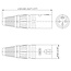 Neutrik NC3MX XLR 3-pins (m) connector / zwart/grijs