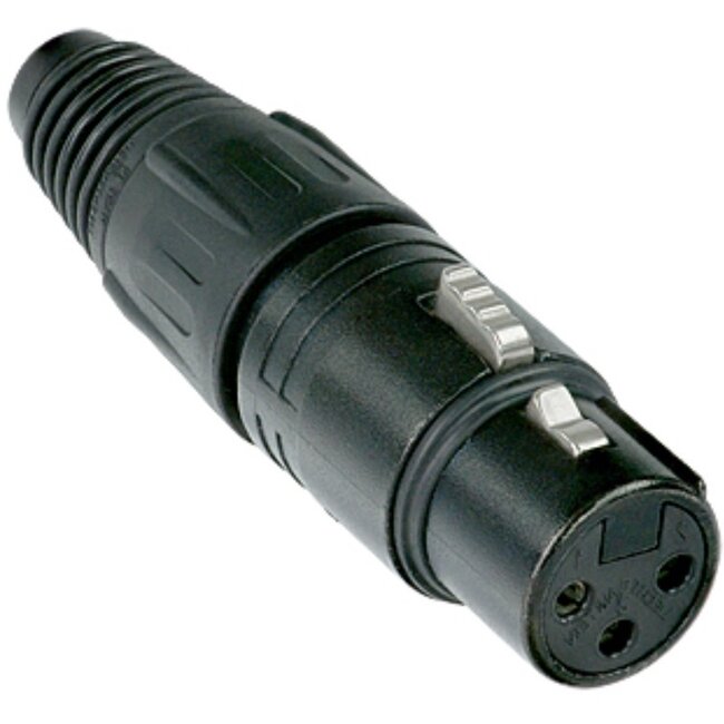 Neutrik NC3FX-BAG XLR 3-pins (v) connector / zwart