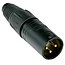 Neutrik NC3MX-B XLR 3-pins (m) connector - verguld / zwart